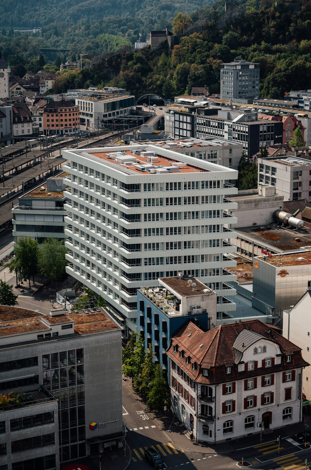 swiss corporate building exterior