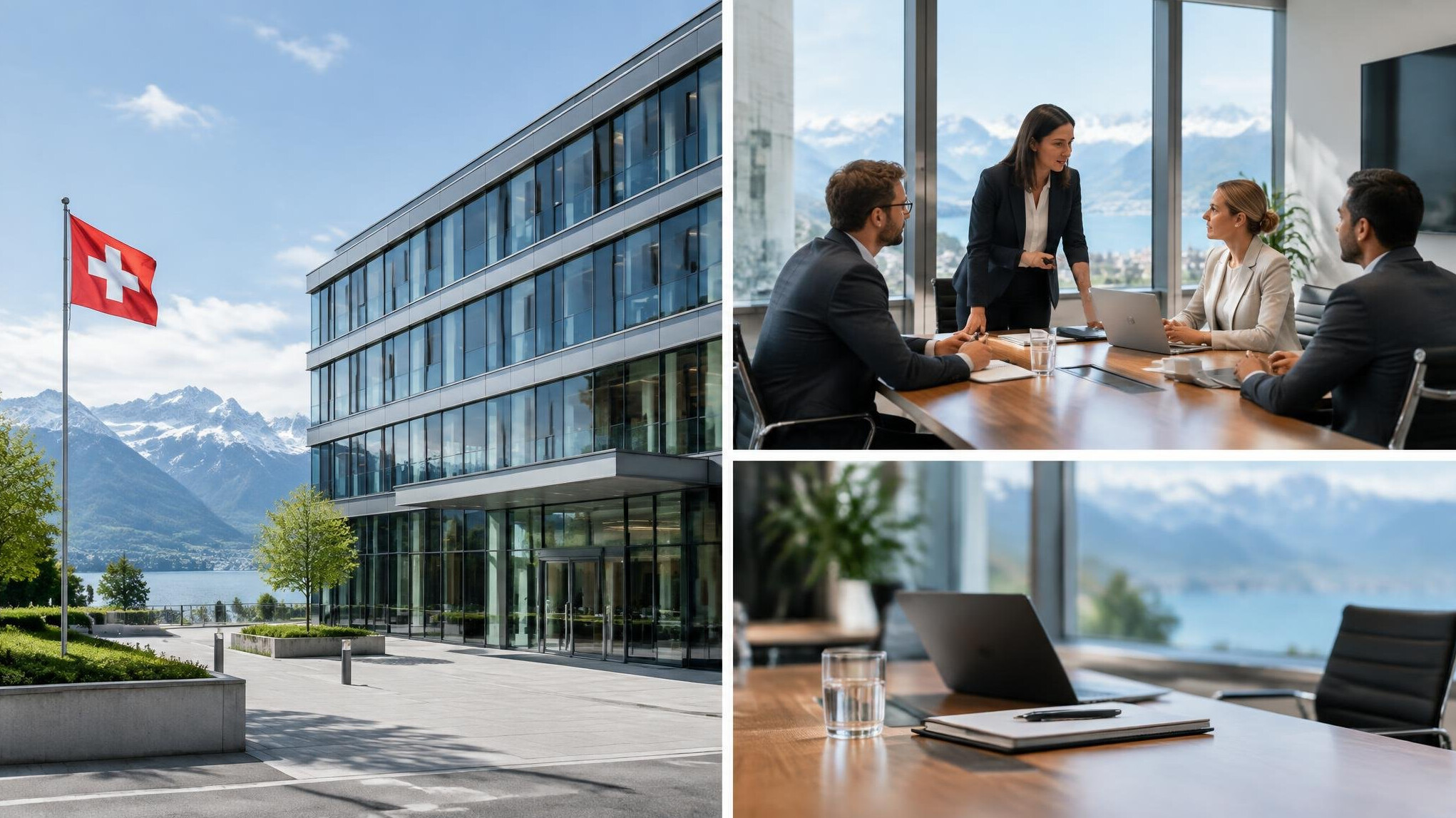 swiss corporate building exterior
